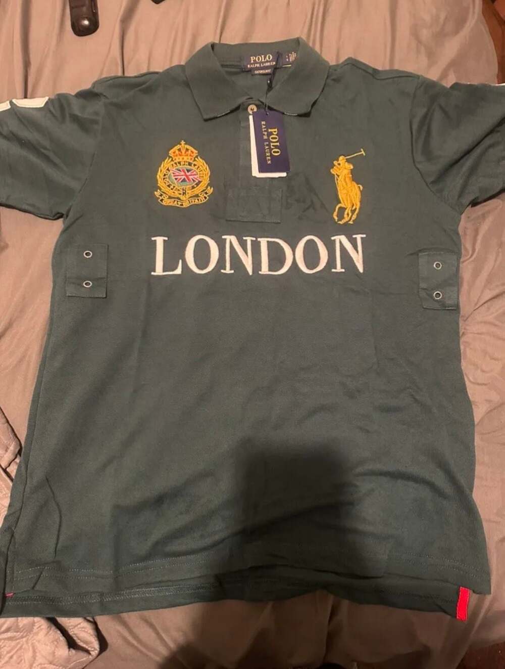 Polo Ralph Lauren London Green Big Pony Polo Shirt with Crest